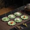 New Ceramic Lotus Incense Holder with Frog Ornament In Fresh Colors