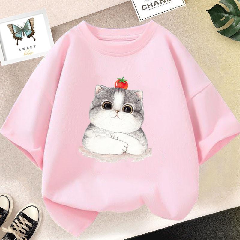 Cute Cartoon Rabbit Lollipop Print T Shirts Student Girls Kawaii Tee High Quality Cotton Summer Short Sleeve Casual Tops