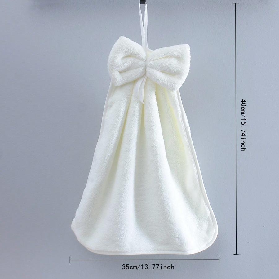 Striped Pattern Bow Decor Washcloth, Modern Color Block Hand Towel for Bathroom Home Bathroom Decor Back To School