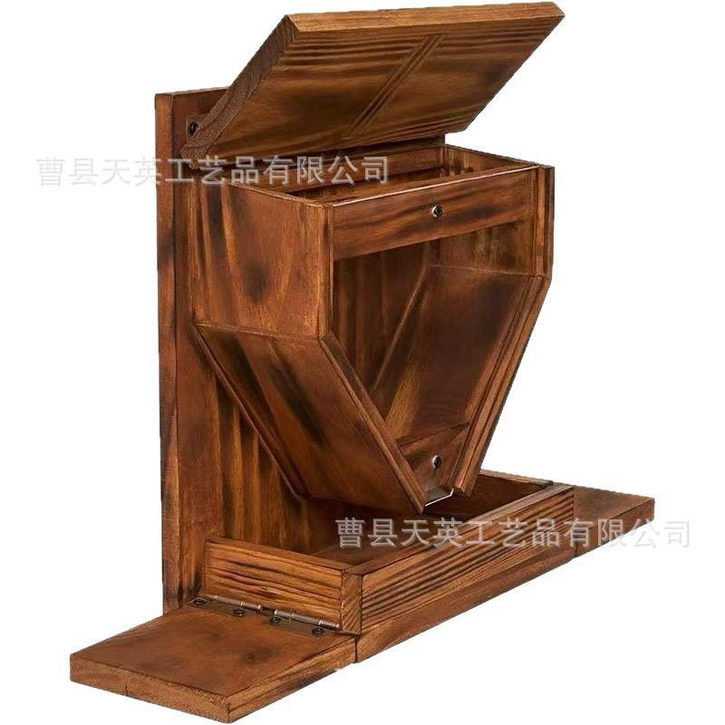 Wooden Squirrel Feeder Hanging Garden Decor Craft Outdoor Wildlife Attraction