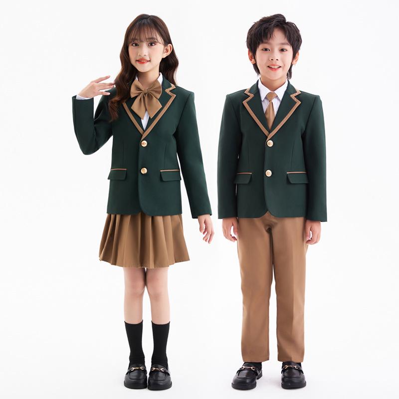 British Style Autumn/Winter School Uniform Set for Boys and Girls