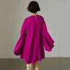 Spring Women's Dresses Halter Elegant Gas Solid Color Quality Ruffle Sleeve