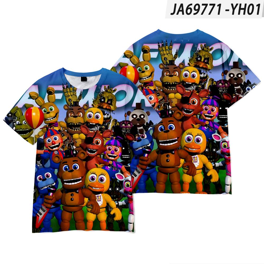 Anime Five Nights At Freddys T-Shirt Sommer Kurzarm T-Shirt Grafik T-Shirt Fitness Tops