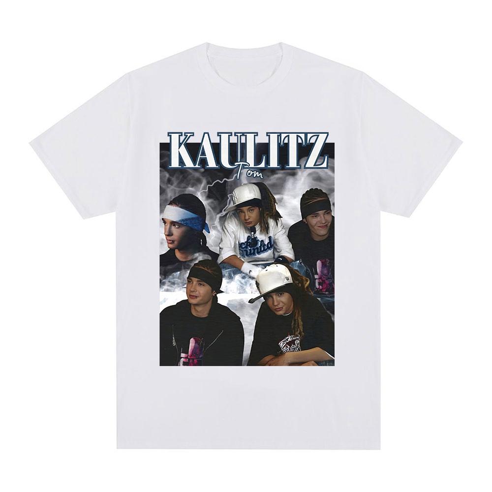 Rock Band Tokio Hotel Tom Kaulitz Grafisk T-shirt Unisex Tøj Hip Hop Punk Gotisk T-shirt Bomuld Oversized Kortærmet T-shirts