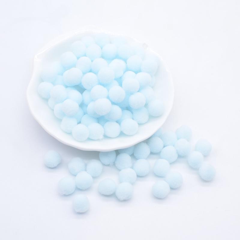 200Pcs 8mm Colorful Elastic Ball DIY Sewing On Patches Home Decoration Appliques Crafts Accessories