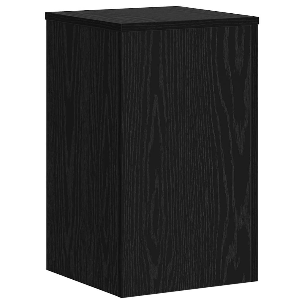 Plant Stand 2 Pcs Black Oak Look 30 X 30 X 50 Cm