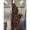 Women's Long-sleeved V-neck Casual Waist-hugging Leopard Print Knee-length Dress