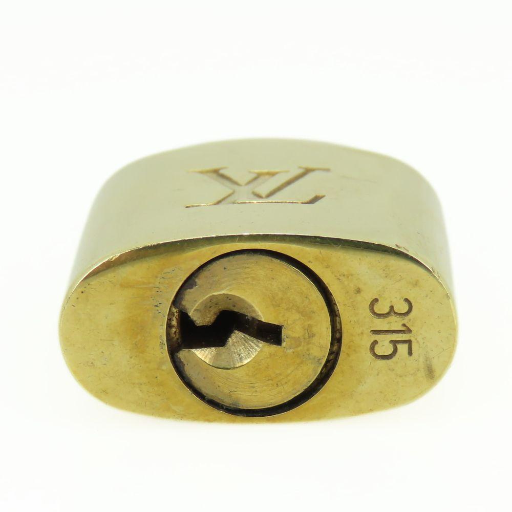 Used LOUIS VUITTON Cadena Key set No.315 metal gold padlock