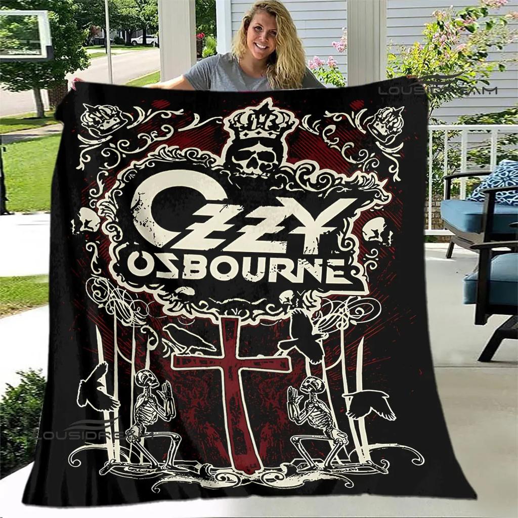 Ozzy Osbourne Retro-Druckdecken zum Warmhalten, weich und bequem, für Zuhause, Reisen, Bettdecke, Bettbezüge, Geburtstagsgeschenk
