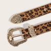 Vintage Belt for Women Men Y2K Leopard Belt for Jeans Shorts Eye Catching Waist Decors Pants Belt Fashion Waist Ornament