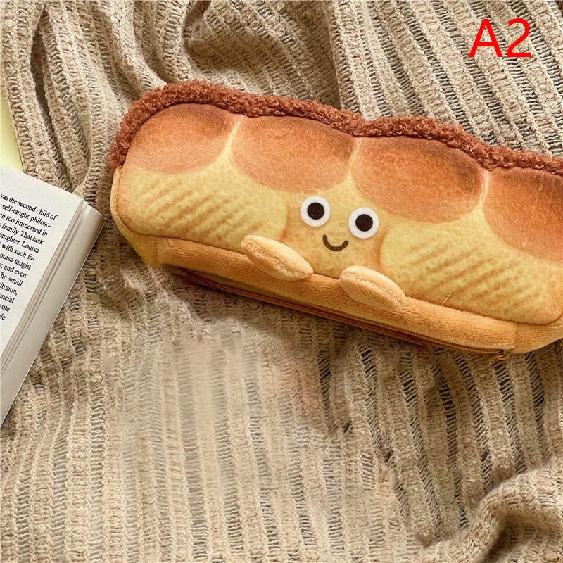 

Забавный хлеб Милый плюшевый Креативный пенал Школьная сумка для канцелярских товаров Многофункциональная сумка для ручек Кошелек Сумка-тоут Учебные принадлежности