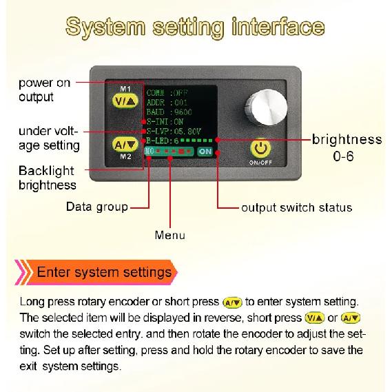 WZ3605E DC DC Buck Boost Converter CC CV 36V 5A Power Module Adjustable Regulated laboratory power supply Voltmeter ammeter