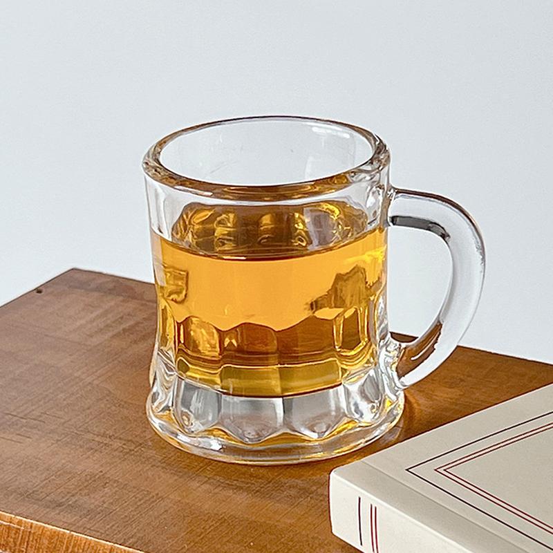 50Ml Mini Crystal Clear Beer Whiskey Glasses Durable Thickened Glasses Cute Coffee Mug Korean Sake Cups Barware Dining Bar