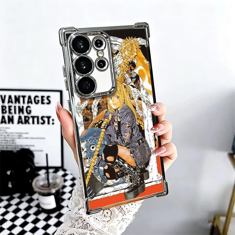 

N-Notes D-Deaths MisaMisa Soft Phone Case For Samsung Galaxy S26 Ultra S25 Edge S24 FE S23 Plus S22 S21 + S20 Plating Anti-Fall Samsung S26
