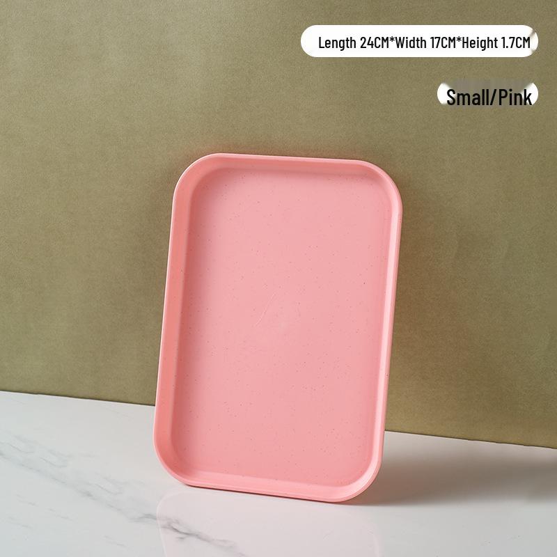 Rectangular Plastic Tea and Snack Tray for Home, Hotel, or Restaurant Use
