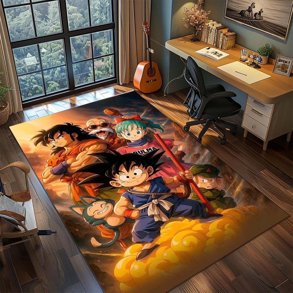 Dragon Ball Goku Anime Koberec Velký Koberec Protiskluzová Omyvatelná Podložka do Domácnosti Herní Místnost Ložnice Domácí Dekorace -QJY