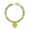 Chunky Beaded Choker, Colorful Acrylic Beads Necklace, Heart Pendant Choker for Women Summer Beach Vacation Jewelry