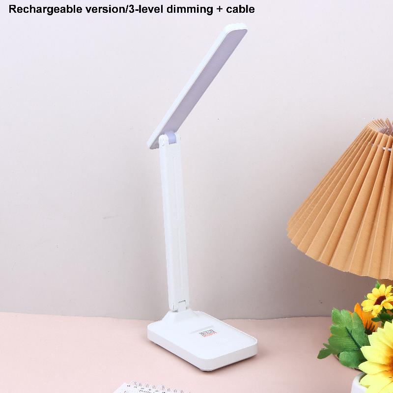 Składana Lampa Stołowa LED Lampa Biurkowa 3 Rodzaje Bezstopniowo Ściemniana Dotykowa Nocna do Czytania Ochrona Oczu Światło Nocne Ładowanie przez USB