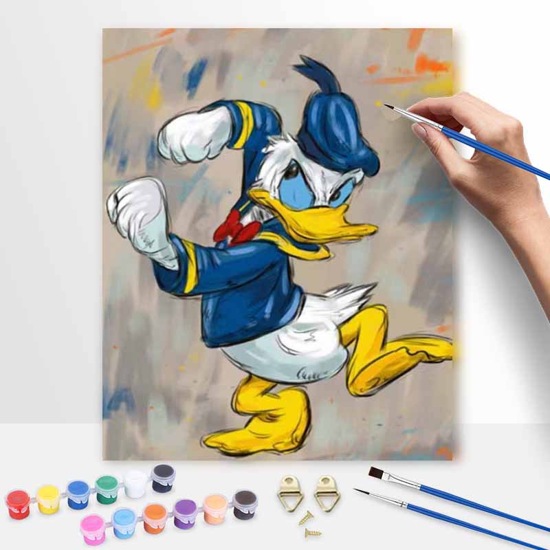 Disney Oil Painting Art Painting Set Donald Duck Home Wall Decor Handmade Gift Art