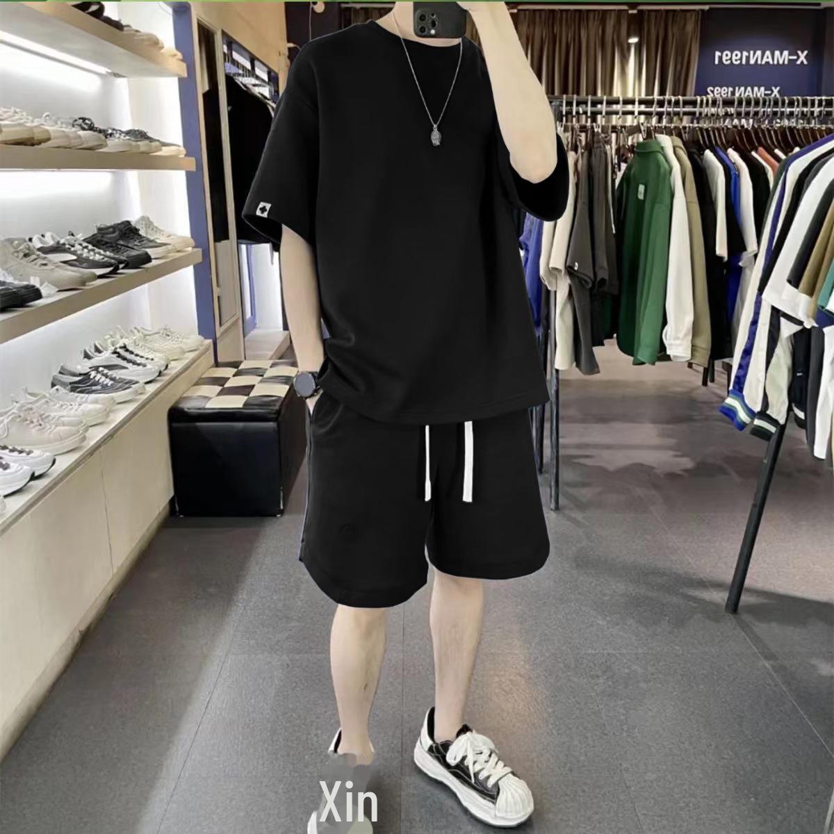 

2024 Лето Унисекс Повседневные Вафельные Шорты и Спортивный Костюм С Напечатанным Логотипом 3XL