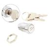 1set Lock With 2pcs Key 19mm Opening For Electric Vehicle Cabinet Zinc Alloy Lock Cylinder Key Switch Household Tools Kit