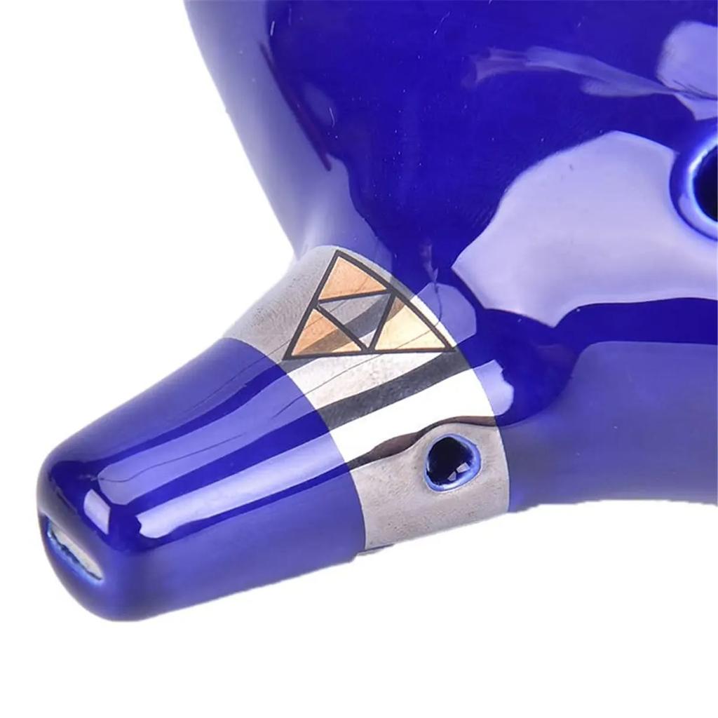Ocarina,12 Tones Alto C Ceramic Ocarina Musical Instrument with Song Book Neck String Neck Cord Carry Bag