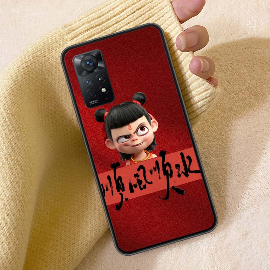 N-Nezha Anime Movie Phone Case For Redmi Note 13 14 15 Pro Plus 12 13C 12C 15C 9 10 10C 9T 9C 9A TPU Soft Cover Clear Cell Cases