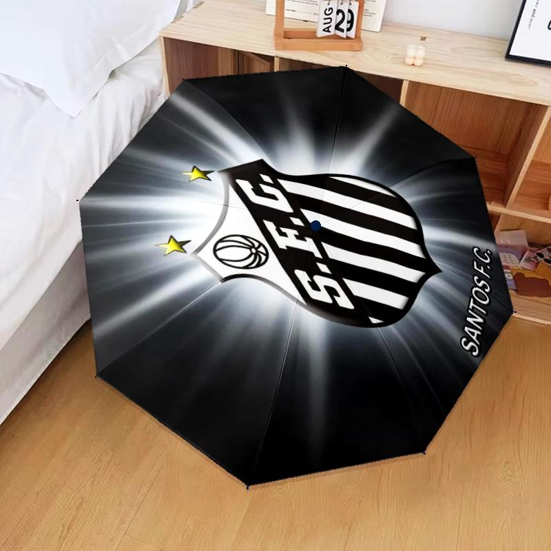 1PC Fc Crest Design Printed Umbrella Folding umbrella, automatic umbrella 8-Frame for Travel, camping Fan gifts Christmas Gifts