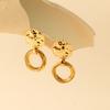 Fashionable Irregular Gold Geometric Earrings Stylish Alloy Circle Earrings