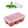 Trays Multipurpose 6 Grids Reusable Leakage Proof Easy Release Soft Bottom Silicone   Molds with Removable Lid