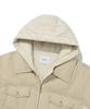 COVERNAT Trucker Hoodie Short Puffer Ivory