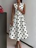 Europäisches und Amerikanisches 2026 Sommer Polka-Dot Retro-Kleid - Taillenbetonender Schlankmacher-Rock für Damen
