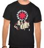 Unisex Tees 100% Cotton Men's Women's Tops Red Hot Chili Peppers Rock Music Black T-SHIRT -1007-