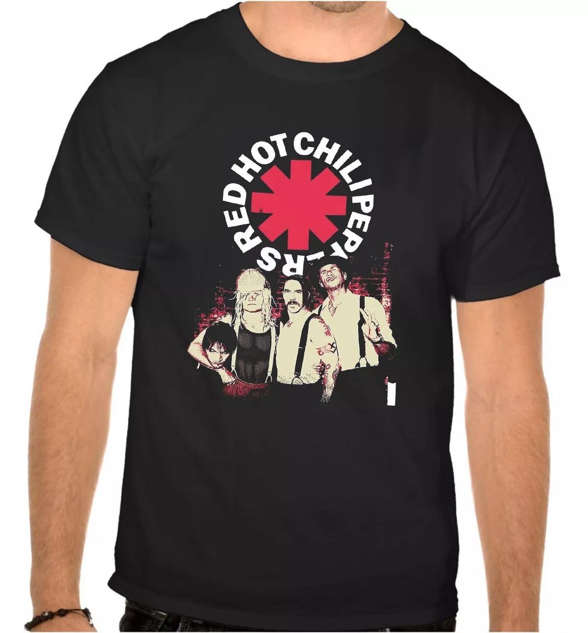 

Унисекс футболки 100% хлопок Мужские Женские Топы Red Hot Chili Peppers Рок-музыка Черная ФУТБОЛКА -1007- M