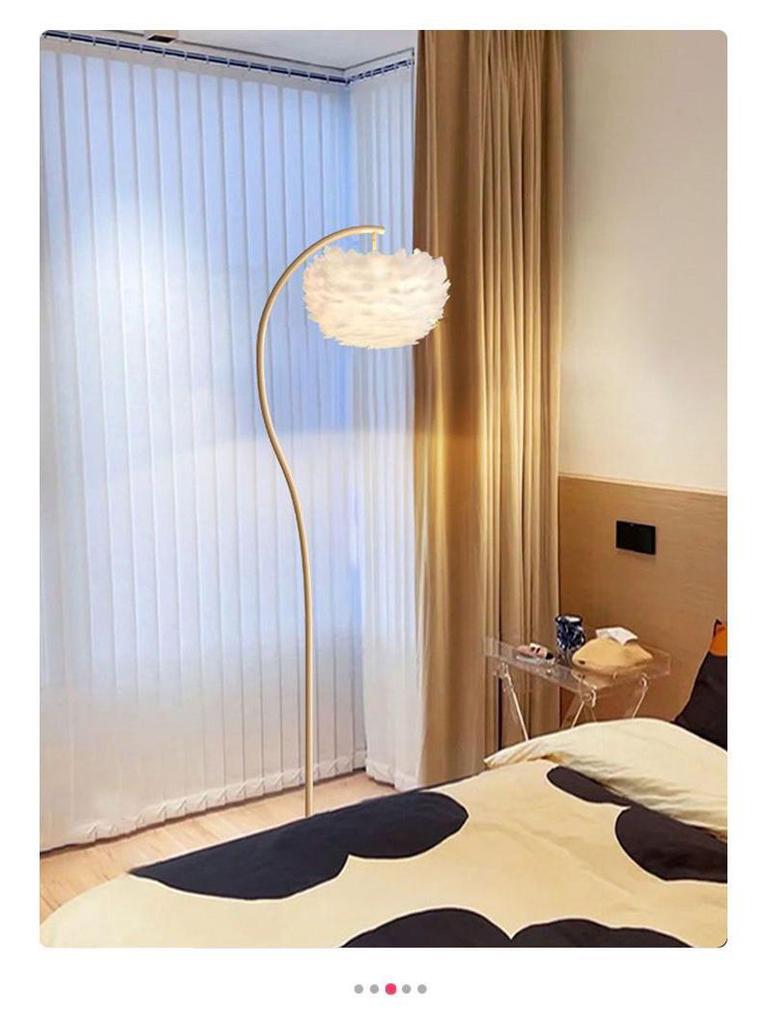 French Vintage Cream Floor Lamp for Living Room, Bedroom, or Bedside - Retro Style with Modern Ambiance.