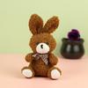 Cartoon Lovable Style Rabbit Plush Toy With Bow Tie Ideal For Backpacks And Keychains