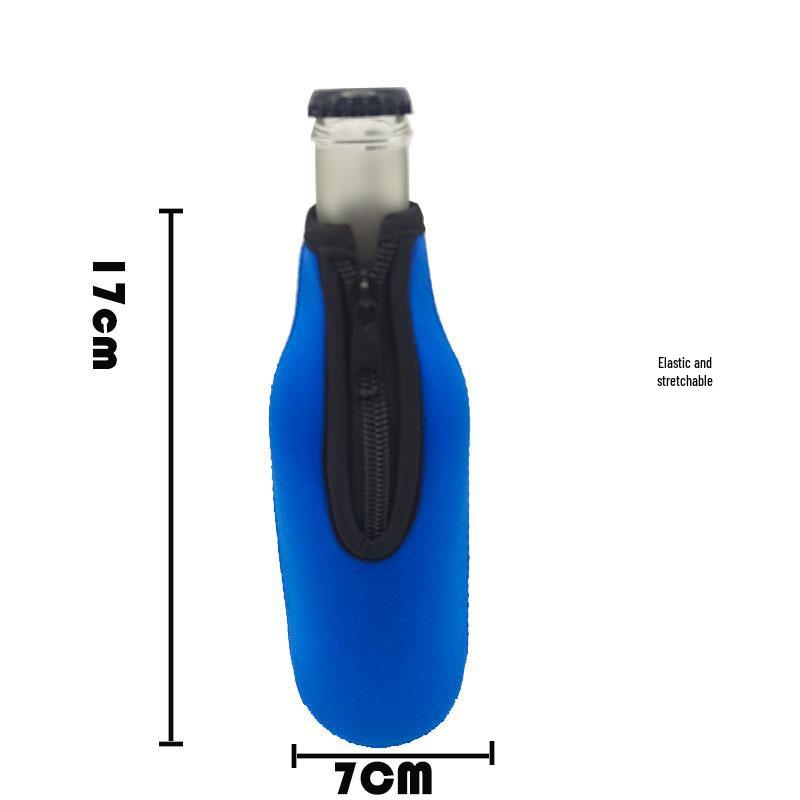 3MM Edge-Trimmed Insulated Diving Bottle Sleeve - 5 Colors, SBR Material, Handheld with Zipper