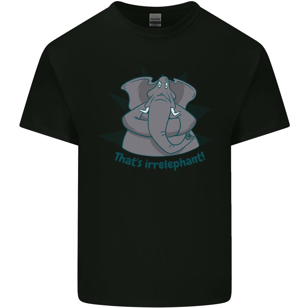 Irrelephant Funny Elephant Mens Light Cotton T-Shirt Unisex T-Shirt S