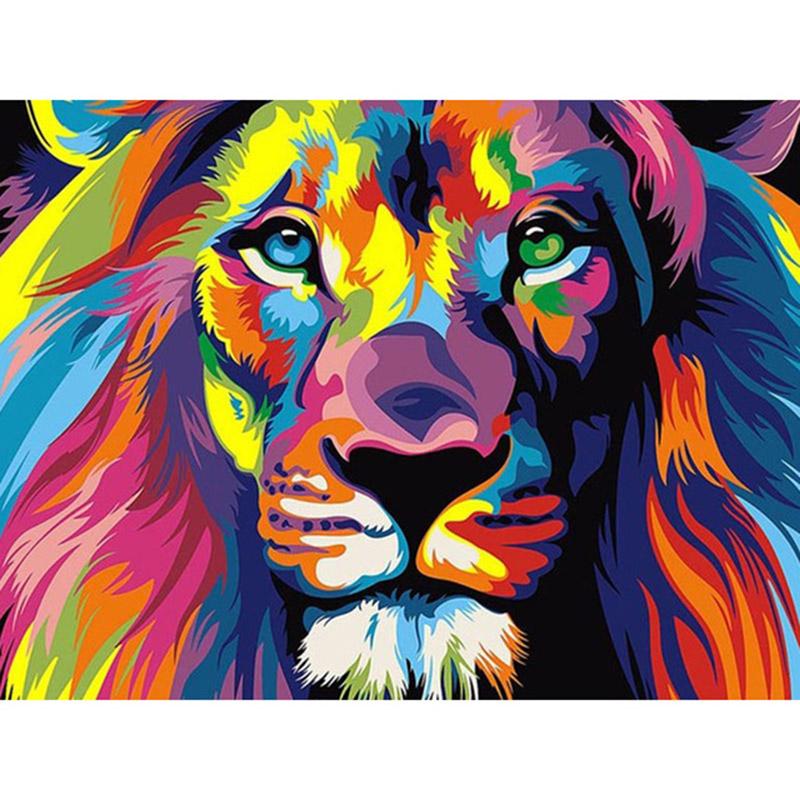 Oil Painting DIY 5D Diamond Painting Full Round Resin Cross Stitch Kits Cartoon Animal Diamond Embroidery Mosaic Handmade Gift