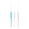 12Pcs Clear Acrylic Icicle Shape Pendant Christmas Tree Hanging Decorations For Holiday Tree and Store Window Display