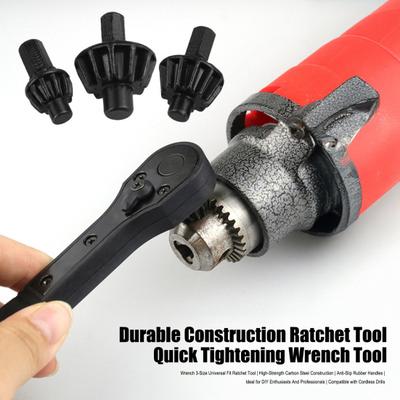 Chave Catraca Mandril de Furadeira 2 em 1 Adaptador de Troca Rápida Bidirecional Chave