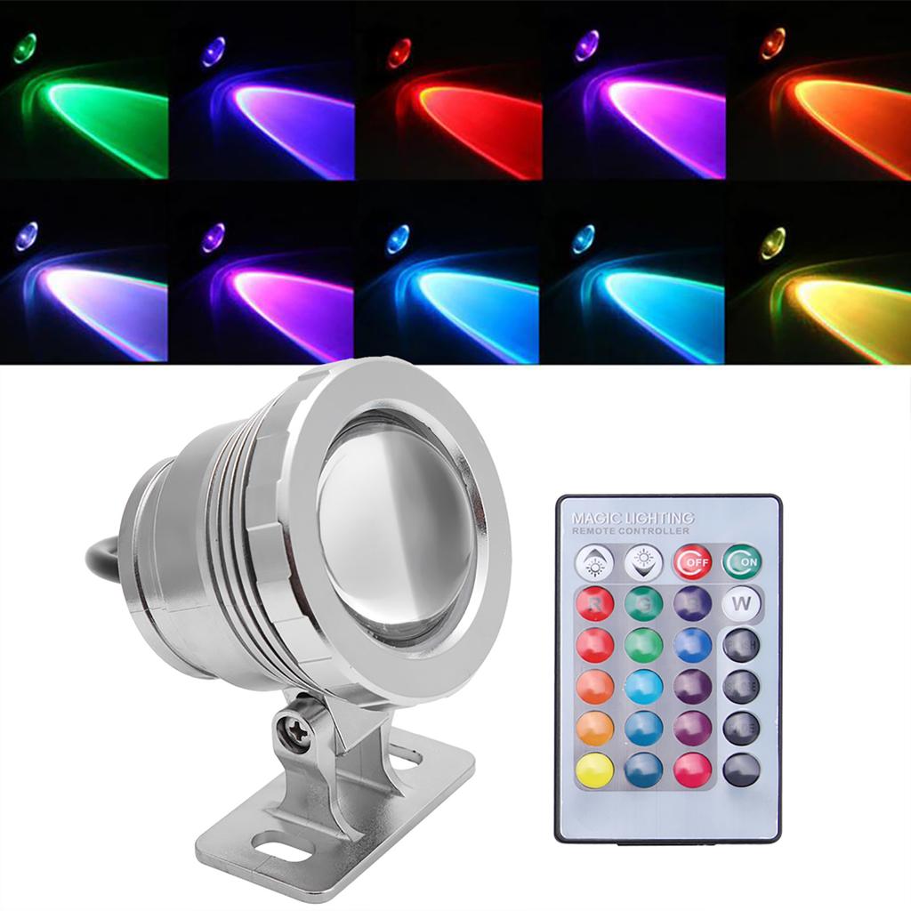 RGB LED Underwater Light Waterproof Multi color for Outdoor Garden Spotlight Landscape Fountain