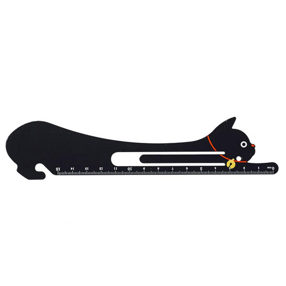 19cm Metal Bookmark Ruler Cartoon Shape Adorable Not Easily Deformed Measuring Scale Ruler Book Holder Clip Home School Supplies