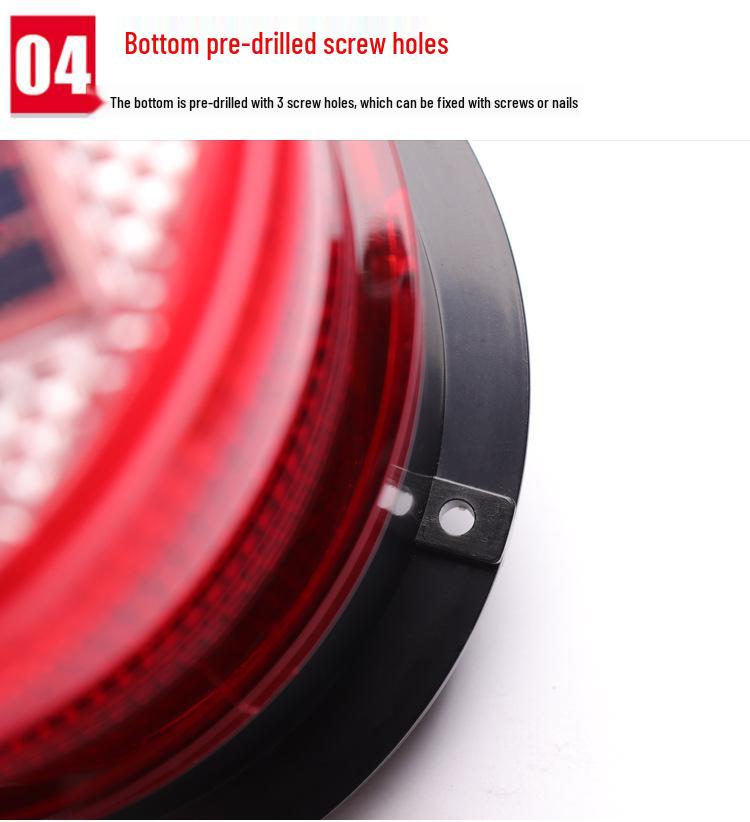 Anxiang Solar-Powered Magnetic LED Car Warning Light - Red/Blue, Dustproof & Waterproof