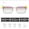 Men's Business Square Presbyopia Glasses Fashionable Elastic Anti Slip Sports Style Ultra Light High-definition Glasses Óculos