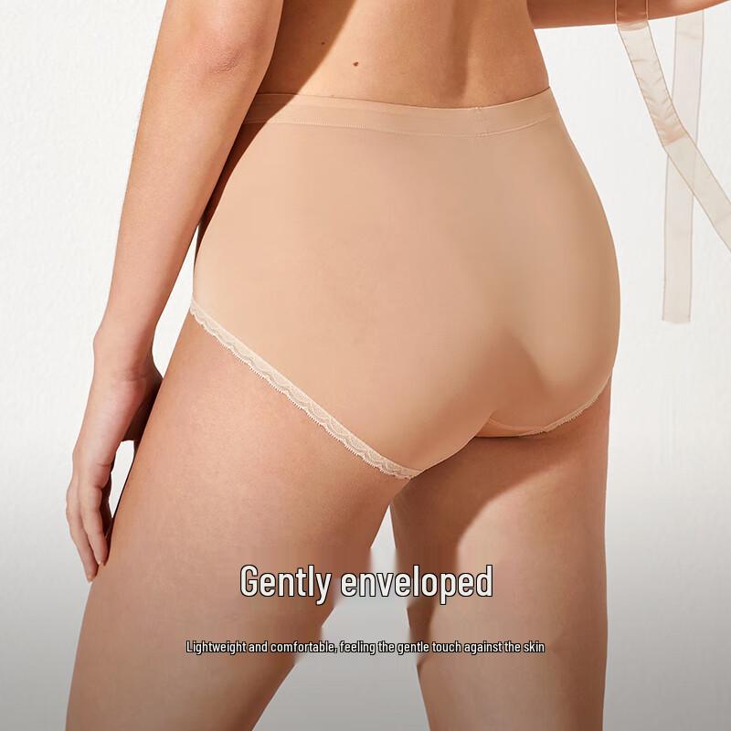 Maniform Women's Sexy Lace Mid-High Waist Briefs