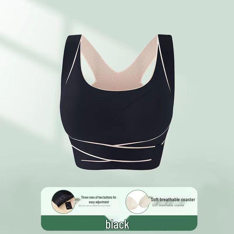 

Бесшовный бюстгальтер пуш-ап на косточках: Предотвращающий провисание, с боковой поддержкой, красивое белье для спины и спортивный бюстгальтер для женщин L [100-120] чёрный