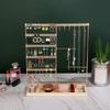 Iron, Wood Base Jewelry Earrings Display Stand Jewelry Accessory Organizer Home Organization