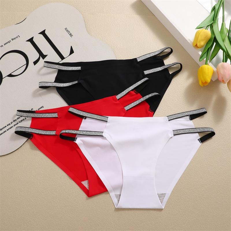 FINETOO Seamless Panty For Women Waist Sexy Belt Design Mid-Waist Brief Comfortable Underwear
