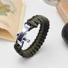 VOQ Outdoor Sports Climbing Mens Bracelet Adjustable Buckle Paracord Survival Bracelet Handmade Creative Jewelry Gifts